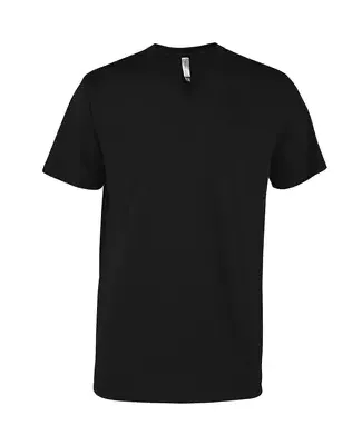 Delta Apparel P602C   Adlt V-Neck CVC in Jet black e1f