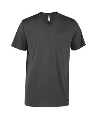 Delta Apparel P602C   Adlt V-Neck CVC in Charcoal heather knq