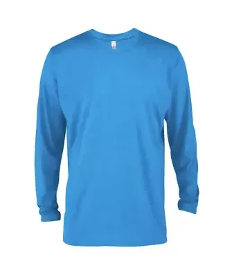 Delta Apparel P603C   Adlt LS Crew CVC in Turquoise a3u