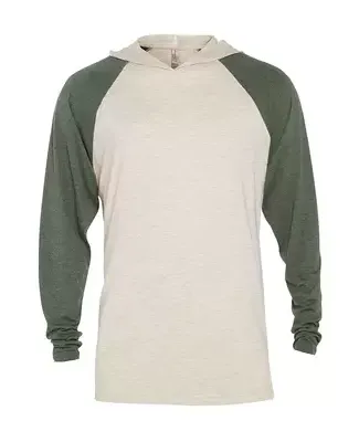 Delta Apparel P909T   Adlt PO Hood TRI in Oatmeal/moss j27