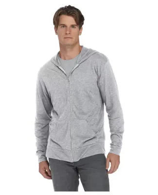 Delta Apparel P910T   Adlt Zip Hood TRI in Athletic heather