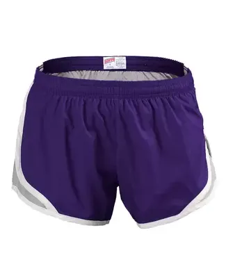 Delta Apparel S081VP   Junior's Short in Purple/silver