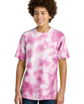 Port & Company PC145Y     Youth Crystal Tie-Dye Te in Brtpink