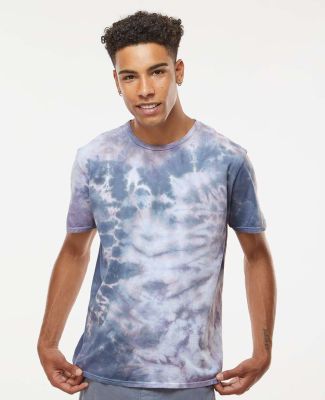 Dyenomite 640LM LaMer Over-Dyed Crinkle Tie Dye T- in Arctic