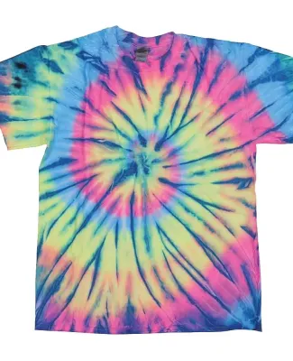 Dyenomite 200NR Neon Rush Tie-Dyed T-Shirt Cobalt Feather