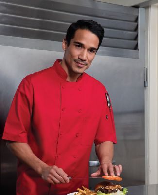 Unisex Short Sleeve Chef Coat Red