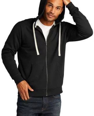 District Clothing DT8102 District   Re-Fleece  Ful in Black