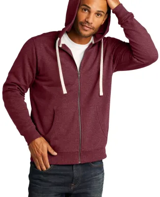 District Clothing DT8102 District   Re-Fleece  Ful in Maroon hthr