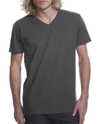 Next Level 3200 Fitted Short Sleeve V Neck T Shirt in Heavy metal