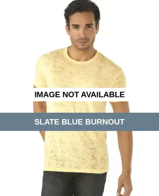 6110 Next Level Men's Burnout Crew Slate Blue Burnout