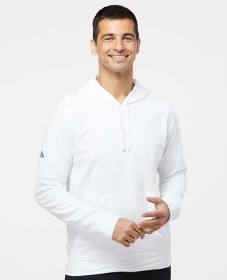 Adidas Golf Clothing A432 Fleece Hooded Sweatshirt in White