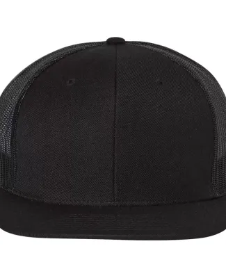 Richardson Hats 511 Wool Blend Flat Bill Trucker C Black/ Black