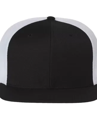 Richardson Hats 511 Wool Blend Flat Bill Trucker H in Black/ white