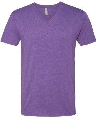 Next Level 6240 CVC V Neck T Shirts in Purple rush