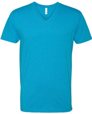 Next Level 6240 CVC V Neck T Shirts in Turquoise