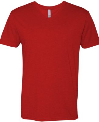 Next Level 6240 CVC V Neck T Shirts in Red