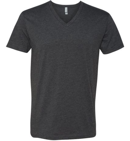 Next Level 6240 CVC V Neck T Shirts in Charcoal