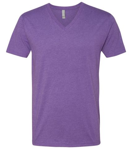 Next Level 6240 CVC V Neck T Shirts in Purple rush