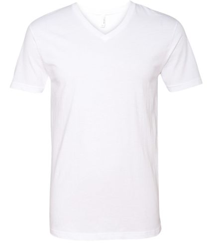 Next Level 6240 CVC V Neck T Shirts in White