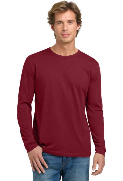Next Level 3601 Men's Long Sleeve Crew in Cardinal