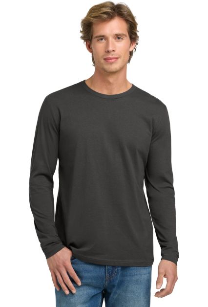 Next Level 3601 Men's Long Sleeve Crew in Heavy metal
