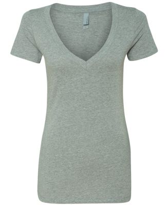 Next Level 6640 The CVC V Neck T Shirts in Dark heather gray