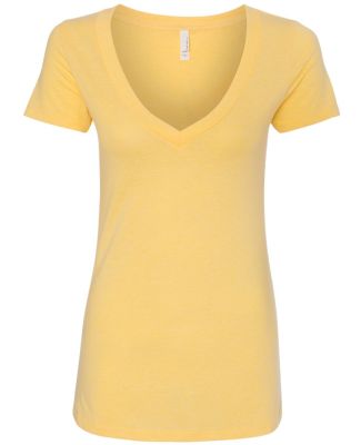 Next Level 6640 The CVC V Neck T Shirts in Banana cream