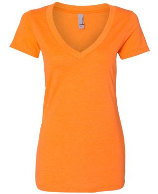 Next Level 6640 The CVC V Neck T Shirts in Orange