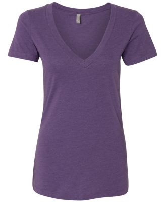 Next Level 6640 The CVC V Neck T Shirts in Purple berry