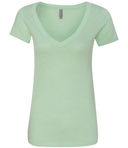 Next Level 6640 The CVC V Neck T Shirts in Mint