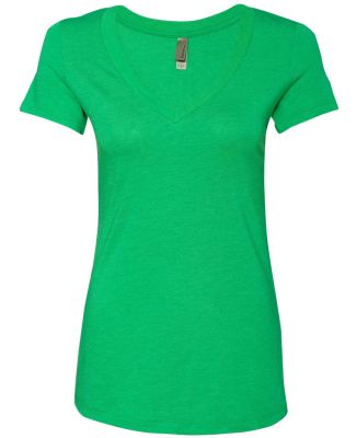 Next Level 6740 Tri-Blend V Neck T Shirts in Envy