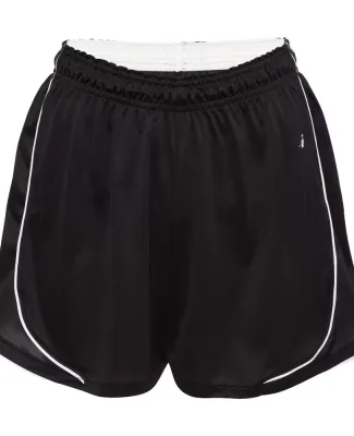 Badger Sportswear 4118 Women's B-Core Pacer Shorts Black/ White