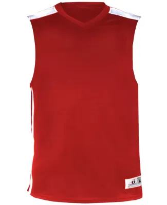 Badger Sportswear 8948 Women's B-Core B-Key Tank T in Red/ white