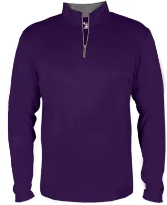 Badger Sportswear 4102 B-Core Quarter-Zip Pullover Purple/ Graphite