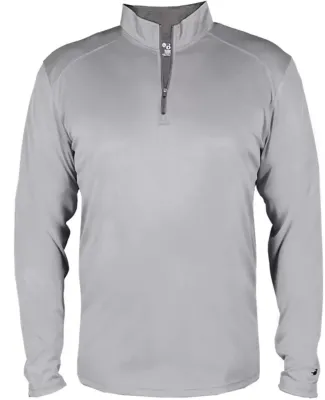 Badger Sportswear 4102 B-Core Quarter-Zip Pullover Silver/ Graphite