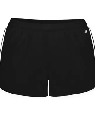 Badger Sportswear 4114 Women's Velocity Shorts Black/ White
