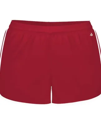 Badger Sportswear 4114 Women's Velocity Shorts Red/ White