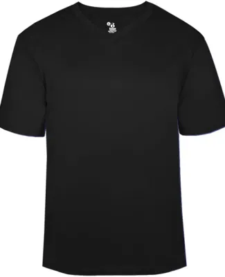 Badger Sportswear 4124 B-Core V-Neck T-Shirt Black