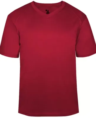 Badger Sportswear 4124 B-Core V-Neck T-Shirt Red