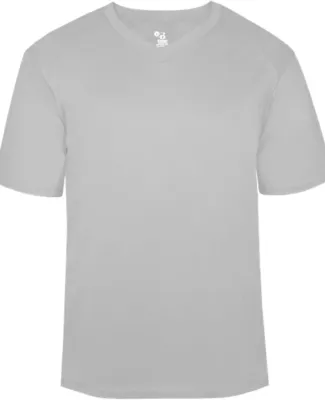 Badger Sportswear 4124 B-Core V-Neck T-Shirt Silver