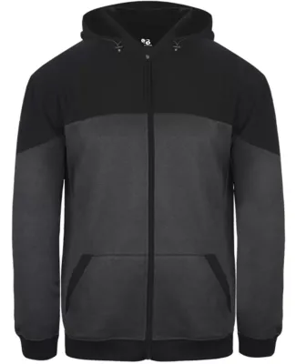 Badger Sportswear 7634 Vindicator Jacket Carbon Heather/ Black
