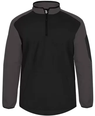 Badger Sportswear 7640 Field Pullover in Black/ graphite