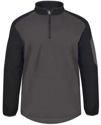 Badger Sportswear 7640 Field Pullover in Graphite/ black