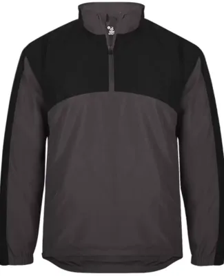 Badger Sportswear 7644 Contender Quarter-Zip Jacke Graphite/ Black