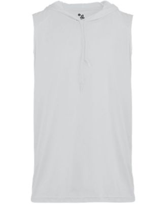 Badger Sportswear 2108 Youth B-Core Sleeveless Hoo in White