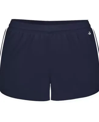 Badger Sportswear 2114 Girls' Velocity Shorts Navy/ White