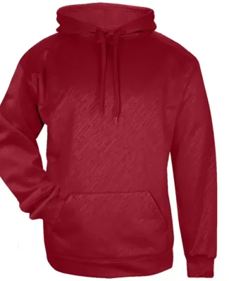 Badger Sportswear 2431 Youth Line Embossed Hooded  in Red line embossed