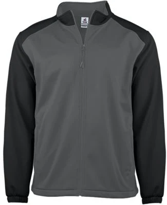 Badger Sportswear 7650 Soft Shell Sport Jacket Graphite/ Black