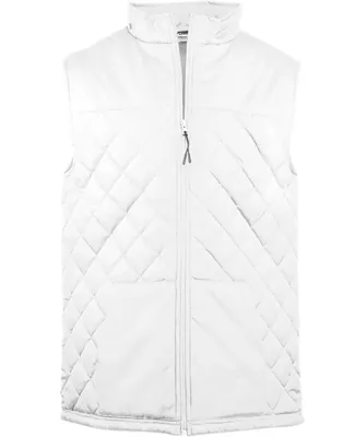 Badger Sportswear 7666 Women's Quilted Vest in White