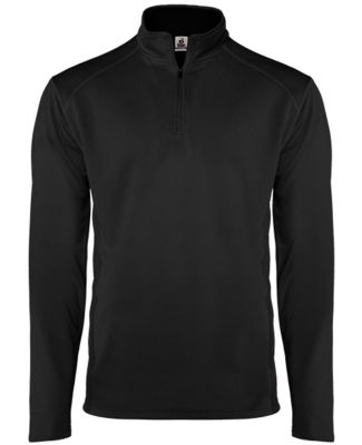 Badger Sportswear 4438 Money Mesh Quarter-Zip Pull in Black